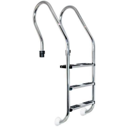 escalera mixta piscina elevada enterrada