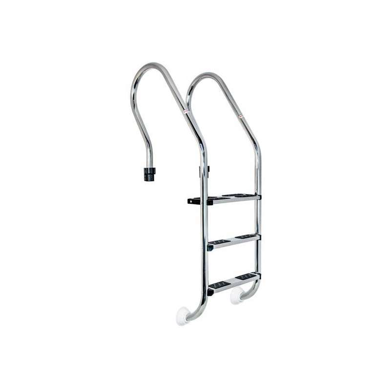 escalera mixta piscina elevada enterrada