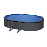 Gre Piscina Anthracite Ovalada