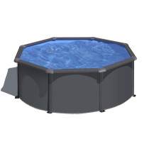 Gre Piscina Anthracite Redonda