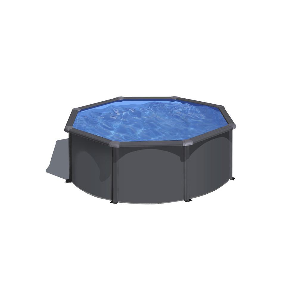 Gre Piscina Anthracite Redonda