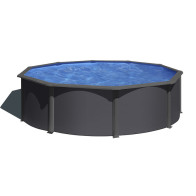 Gre Piscina Anthracite Redonda