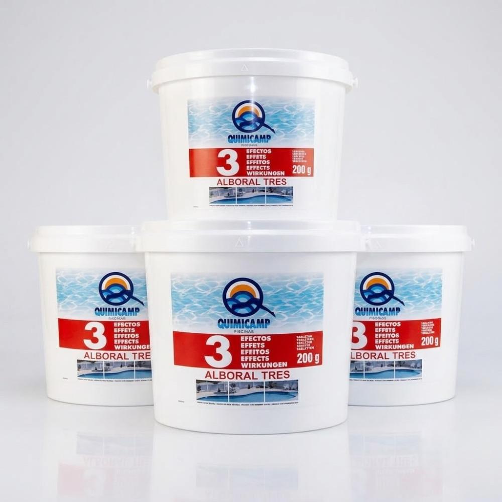 Alboral Tres Tabletas Cloro 3 Efectos 5KG | Multiacción
