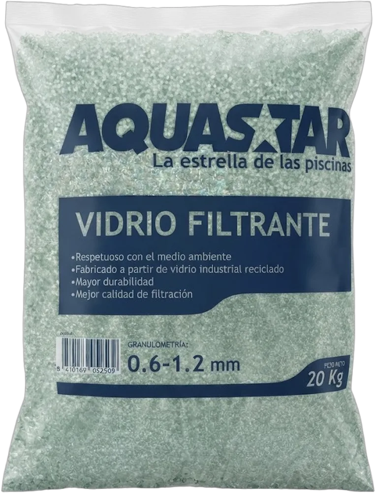 Vidrio Filtrante Aquastar 0,6-1,2 mm 20 Kg | Piscicamp Vidrio Filtrante Aquastar 0,6-1,2 mm 20 Kg | Piscicamp