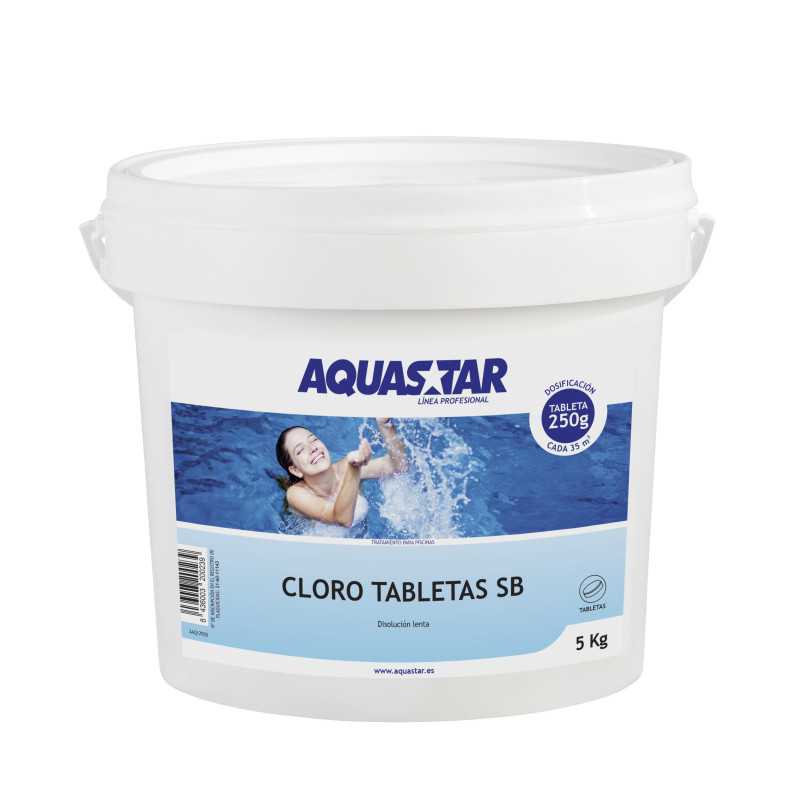 cloro tabletas aquastar 250g tratamiento básico