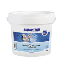 cloro pastillas aquastar 250g multifunción 4 en 1
