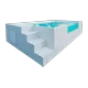 piscina modular compact pool 230 acero