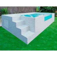 piscina modular compact pool 230 acero