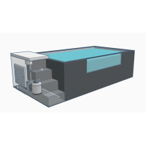 Piscina Modular COMPACT POOL 230 Acero | Compacta Resistente