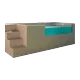 piscina modular compact pool 235 acero