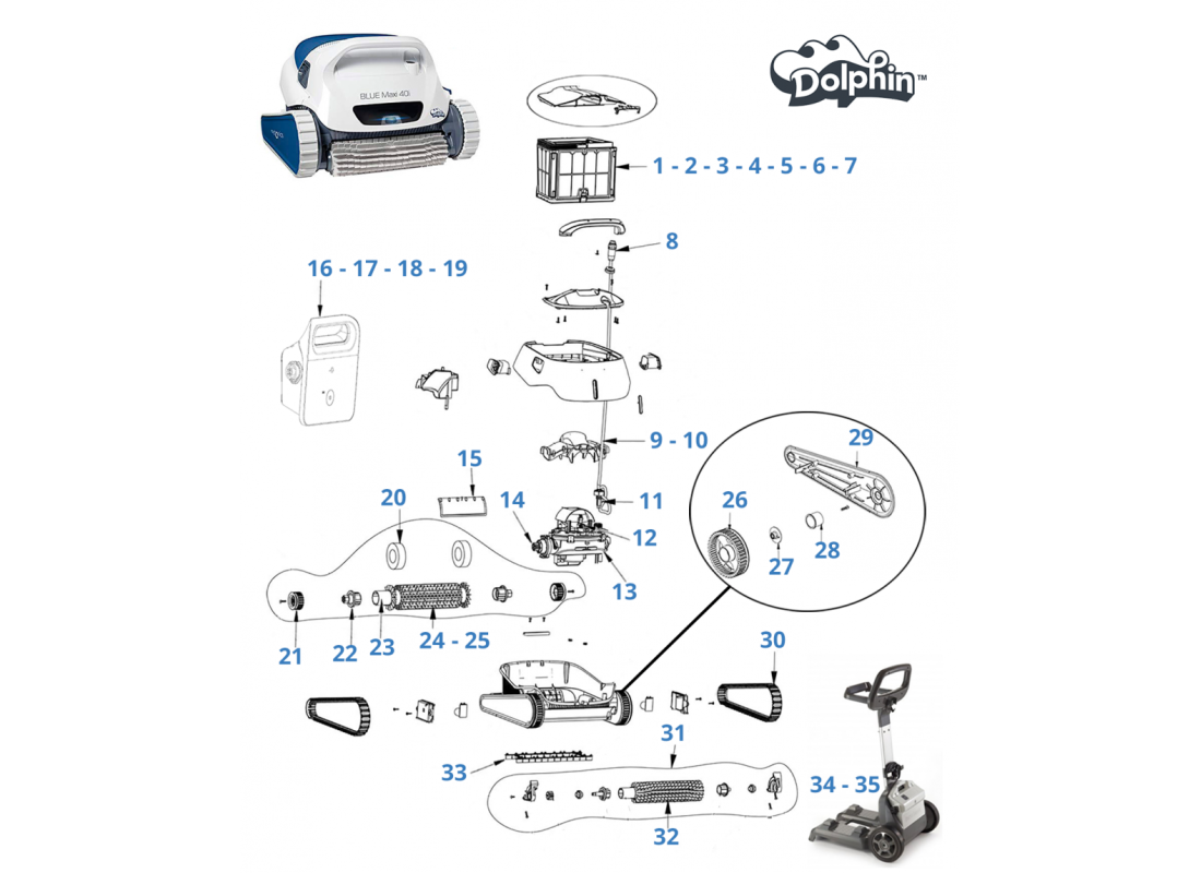 Recambios Blue Maxi 40i | Piscicamp